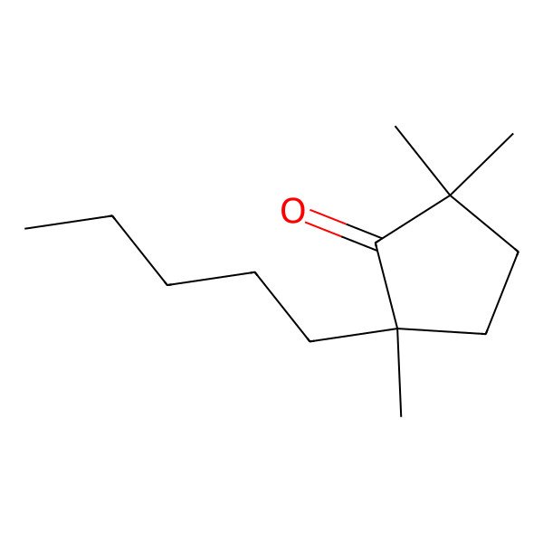 2D Structure of 2,2,5-Trimethyl-5-pentylcyclopentanone