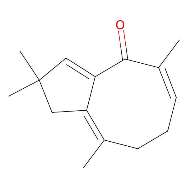 2D Structure of 2,2,5,9-tetramethyl-7,8-dihydro-1H-cyclopenta[8]annulen-4-one