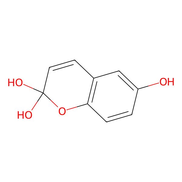 2D Structure of 2,2,6-Trihydroxychromene