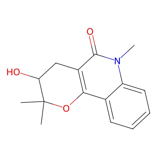 2D Structure of 2,2,6-Trimethyl-3,4,5,6-tetrahydro-2H-pyrano[3,2-c]quinoline-5-one, 2