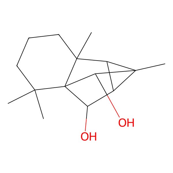 2D Structure of 2,2,6,8-Tetramethyltetracyclo[6.2.1.01,6.07,9]undecane-10,11-diol
