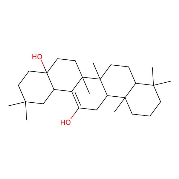 2D Structure of 2,2,6a,6b,9,9,12a-Heptamethyl-1,3,4,5,6,6a,7,8,8a,10,11,12,13,14b-tetradecahydropicene-4a,14-diol 2D Structure of 2,2,6a,6b,9,9,12a-Heptamethyl-1,3,4,5,6,6a,7,8,8a,10,11,12,13,14b-tetradecahydropicene-4a,14-diol