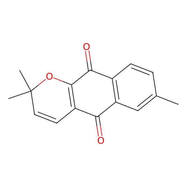 2D Structure of 2,2,7-Trimethylbenzo[g]chromene-5,10-dione