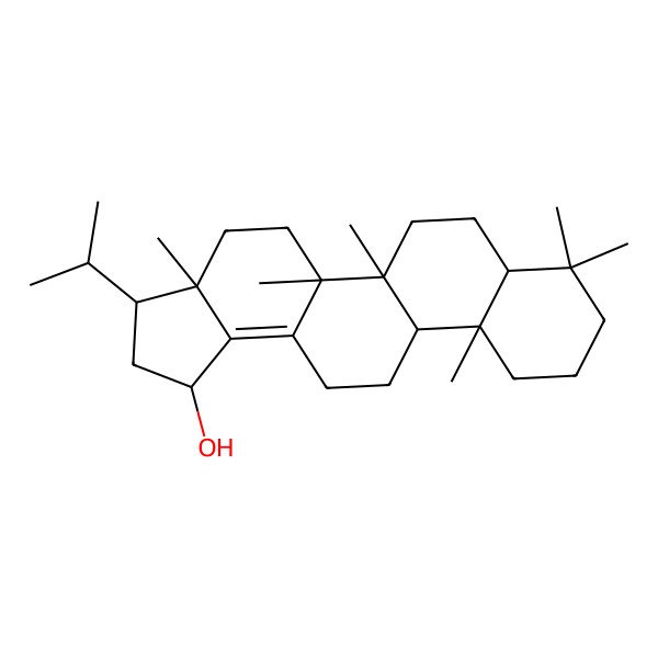 2D Structure of (1R,3R,3aR,5aS,5bR,7aS,11aS,11bR)-3a,5a,5b,8,8,11a-hexamethyl-3-propan-2-yl-1,2,3,4,5,6,7,7a,9,10,11,11b,12,13-tetradecahydrocyclopenta[a]chrysen-1-ol