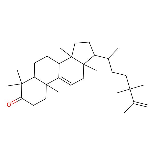 2D Structure of (5R,8S,10S,13R,14S,17R)-4,4,10,13,14-pentamethyl-17-[(2R)-5,5,6-trimethylhept-6-en-2-yl]-1,2,5,6,7,8,12,15,16,17-decahydrocyclopenta[a]phenanthren-3-one