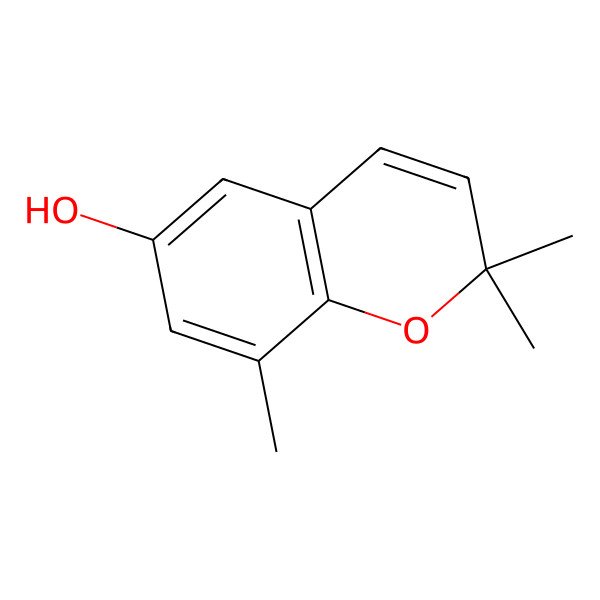 2D Structure of 2,2,8-Trimethyl-6-hydroxy-2H-1-benzopyran