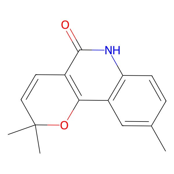 2D Structure of 2,2,9-trimethyl-6H-pyrano[3,2-c]quinolin-5-one