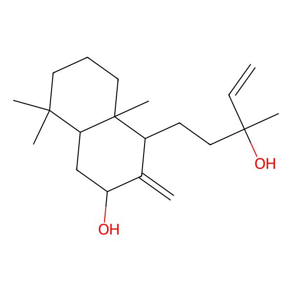 2D Structure of (2R,4R,4aS,8aR)-4-[(3R)-3-hydroxy-3-methylpent-4-enyl]-4a,8,8-trimethyl-3-methylidene-2,4,5,6,7,8a-hexahydro-1H-naphthalen-2-ol