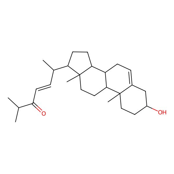 2D Structure of (22e)-3beta-Hydroxycholesta-5,22-dien-24-one