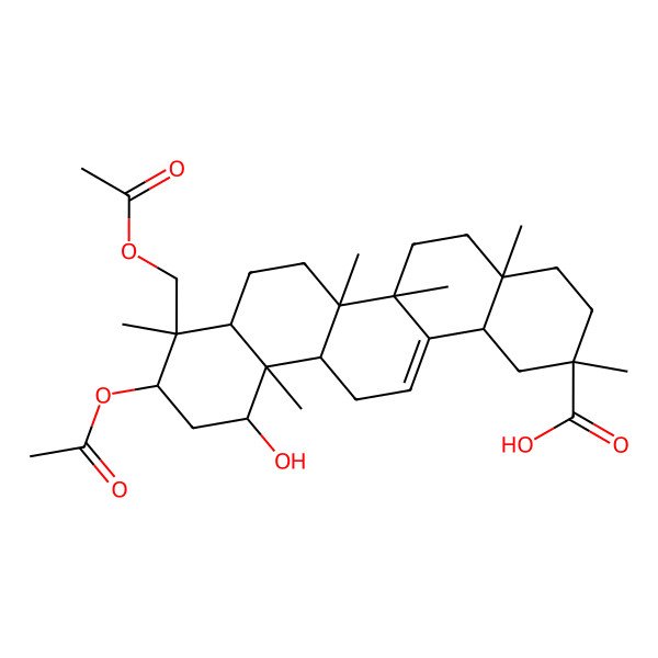 2D Structure of 23-Acetoxy-3beta-acetylimberbic acid 2D Structure of 23-Acetoxy-3beta-acetylimberbic acid