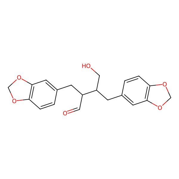 2D Structure of 2,3-Bis(1,3-benzodioxol-5-ylmethyl)-4-hydroxybutanal