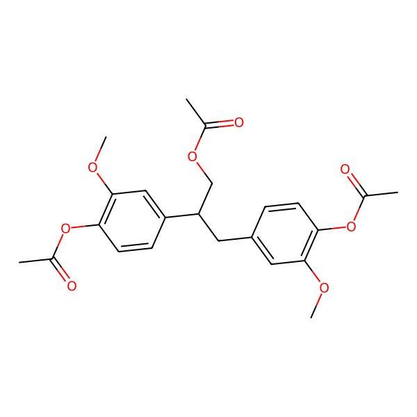 2D Structure of 2,3-Bis(4-acetyloxy-3-methoxyphenyl)propyl acetate 2D Structure of 2,3-Bis(4-acetyloxy-3-methoxyphenyl)propyl acetate