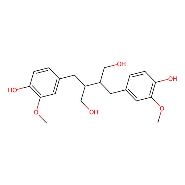 2D Structure of 2,3-bis(4-Hydroxy-3-methoxybenzyl)butane-1,4-diol