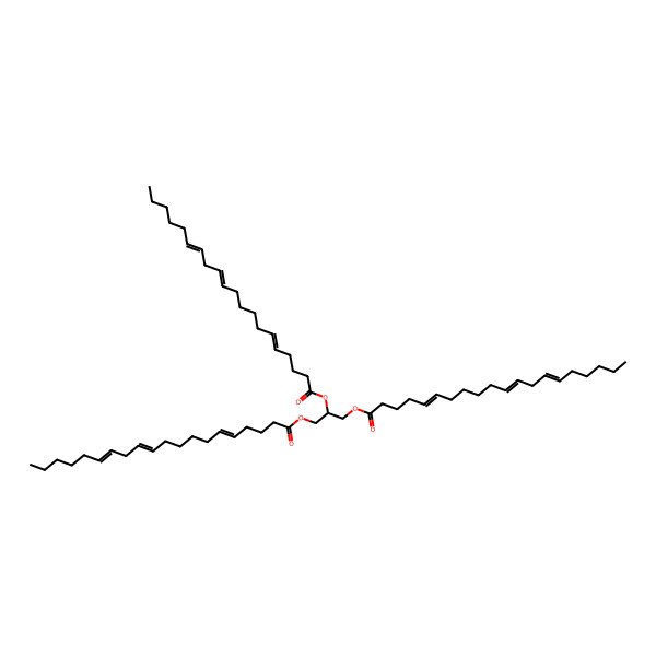 2D Structure of 2,3-bis[[(5Z,11Z,14Z)-icosa-5,11,14-trienoyl]oxy]propyl (5Z,11Z,14Z)-icosa-5,11,14-trienoate
