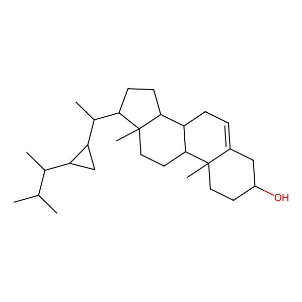 2D Structure of 23-Demethylgorgost-5-en-3beta-ol