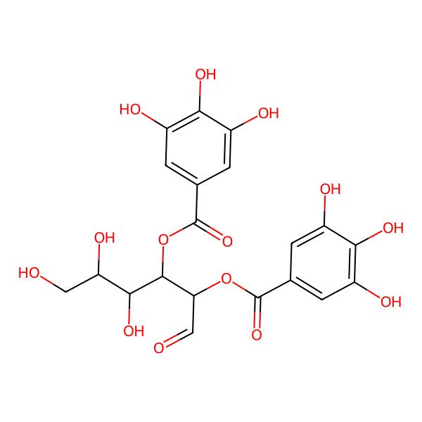 2D Structure of 2,3-di-O-galloyl--d-glucose