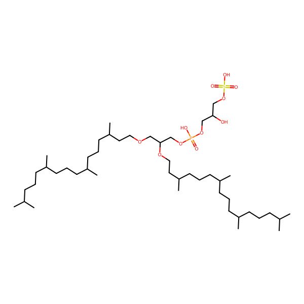 2D Structure of 2,3-di-O-phytanyl-sn-glycero-1-phospho-(3'-sn-glycerol-1'-sulfate)