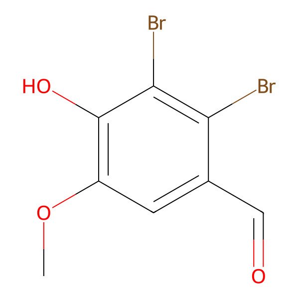 2D Structure of 2,3-Dibromo-4-hydroxy-5-methoxybenzaldehyde