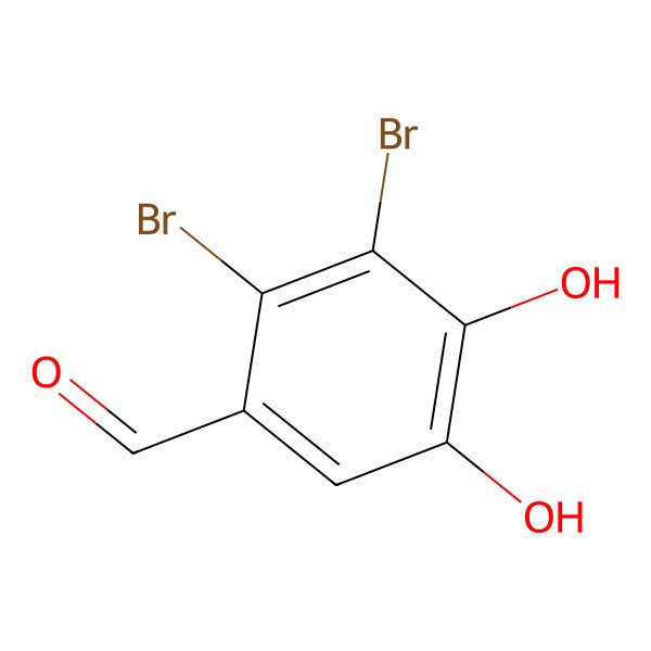2D Structure of 2,3-Dibromo-4,5-Dihydroxybenzaldehyde