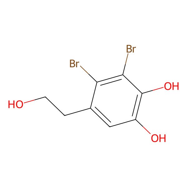 2D Structure of 2,3-Dibromo-4,5-dihydroxyphenylethanol