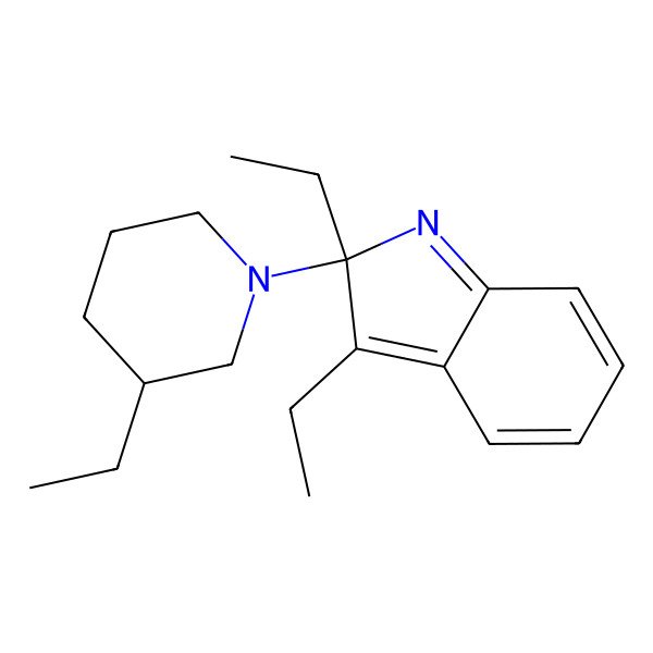 2D Structure of 2,3-Diethyl-2-(3-ethylpiperidin-1-yl)indole