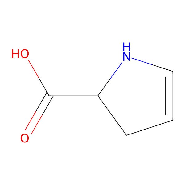 2D Structure of 2,3-Dihydro-1H-pyrrole-2-carboxylic acid