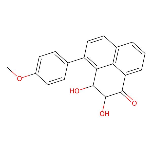 2D Structure of 2,3-Dihydro-2,3-dihydroxy-4-(4-methoxyphenyl)-1H-phenalen-1-one