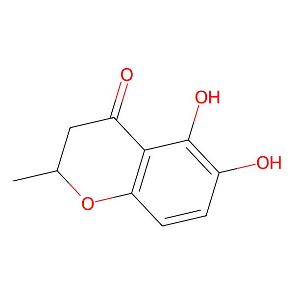 2D Structure of 2,3-Dihydro-5,6-dihydroxy-2-methyl-4h-1-benzopyran-4-one