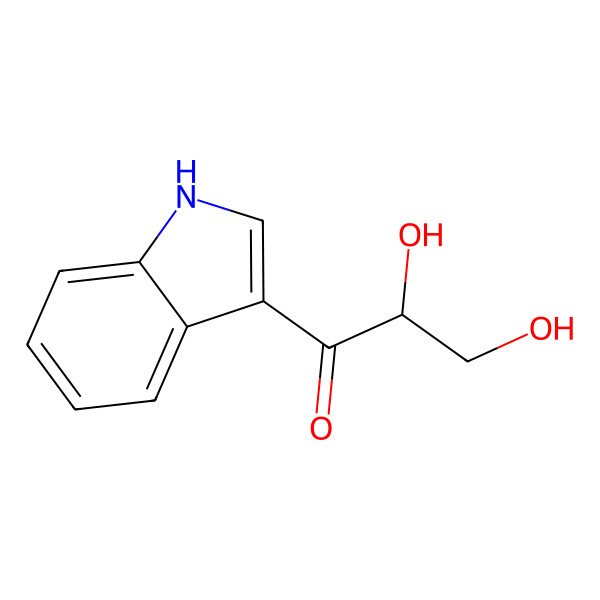 2D Structure of 2,3-Dihydroxy-1-(1H-indol-3-yl)propan-1-one