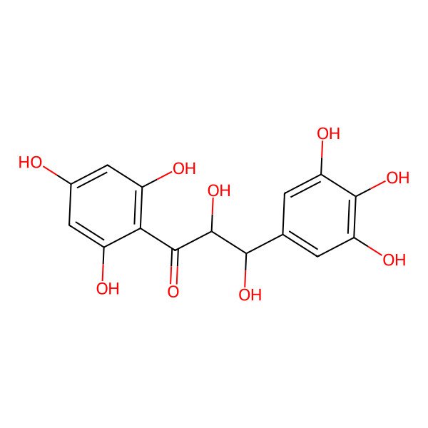 2D Structure of 2,3-Dihydroxy-1-(2,4,6-trihydroxyphenyl)-3-(3,4,5-trihydroxyphenyl)propan-1-one