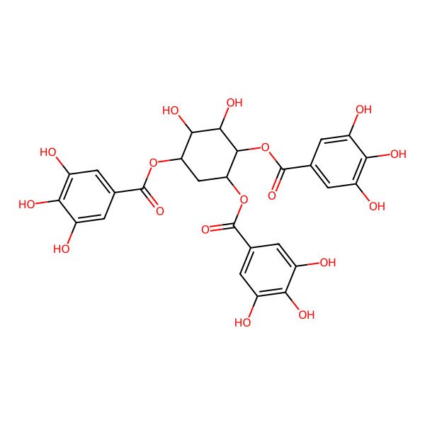 2D Structure of [2,3-Dihydroxy-4,5-bis[(3,4,5-trihydroxybenzoyl)oxy]cyclohexyl] 3,4,5-trihydroxybenzoate