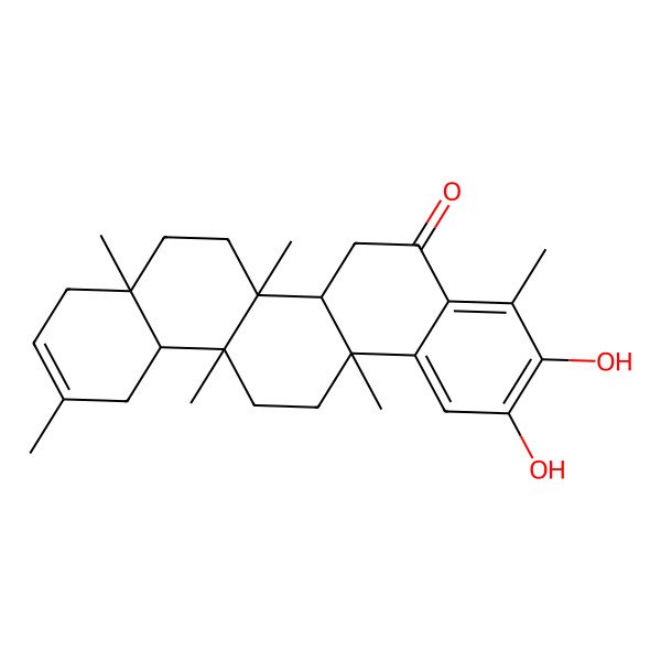 2D Structure of 2,3-dihydroxy-4,6a,6b,8a,11,14a-hexamethyl-6a,7,8,9,12,12a,13,14-octahydro-6H-picen-5-one
