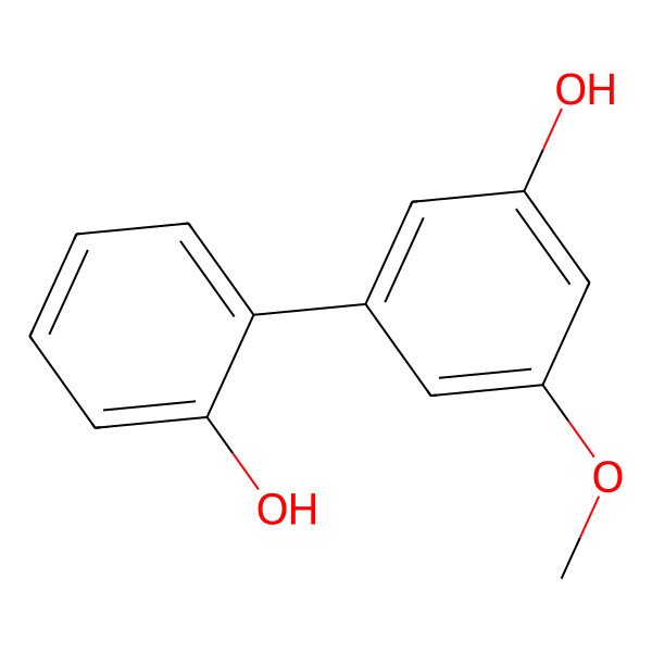 2D Structure of 2',3-Dihydroxy-5-methoxybiphenyl