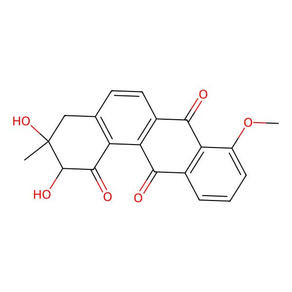 2D Structure of 2,3-Dihydroxy-8-methoxy-3-methyl-2,4-dihydrobenzo[a]anthracene-1,7,12-trione