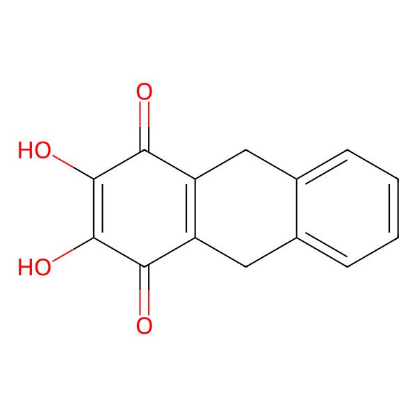2D Structure of 2,3-Dihydroxy-9,10-dihydroanthracene-1,4-dione 2D Structure of 2,3-Dihydroxy-9,10-dihydroanthracene-1,4-dione