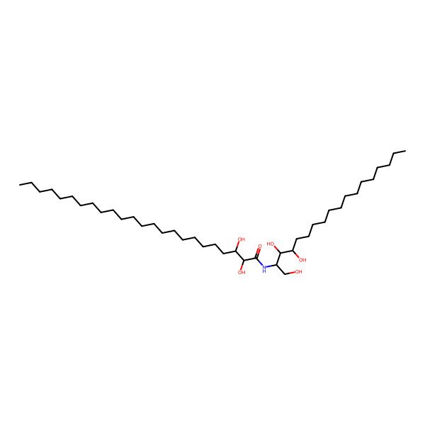 2D Structure of 2,3-dihydroxy-N-(1,3,4-trihydroxyoctadecan-2-yl)tetracosanamide