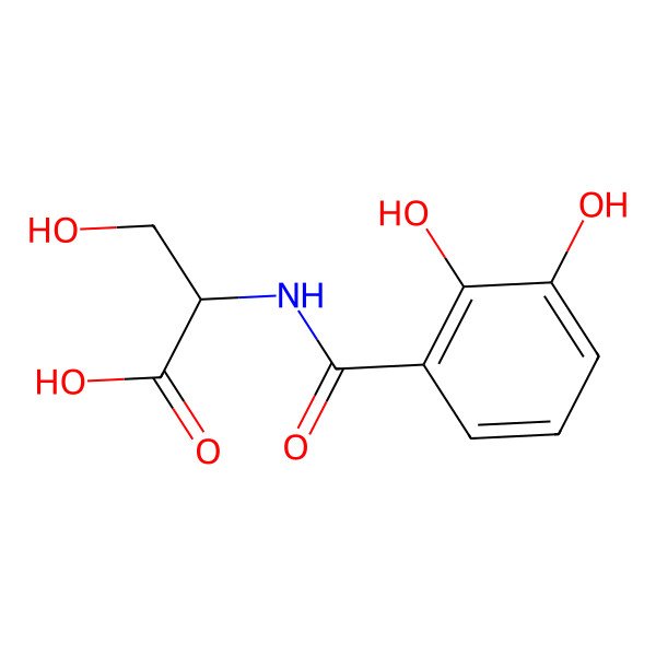 2D Structure of 2,3-Dihydroxy-n-benzoylserine