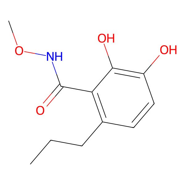 2D Structure of 2,3-dihydroxy-N-methoxy-6-propylbenzamide