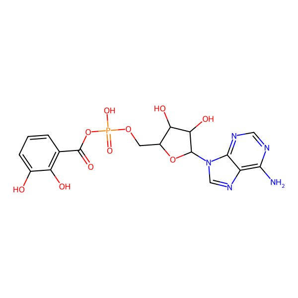 2D Structure of 2,3-Dihydroxybenzoyl 5'-adenylate