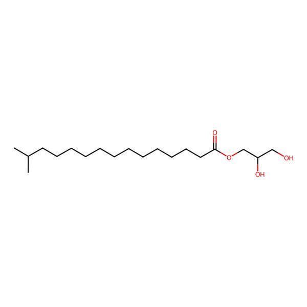 2D Structure of 2,3-Dihydroxypropyl 14-methylpentadecanoate