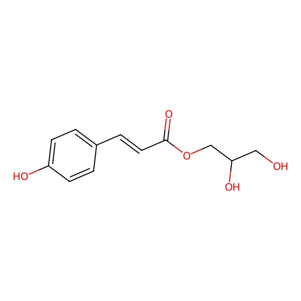 2D Structure of 2,3-Dihydroxypropyl 3-(4-hydroxyphenyl)prop-2-enoate