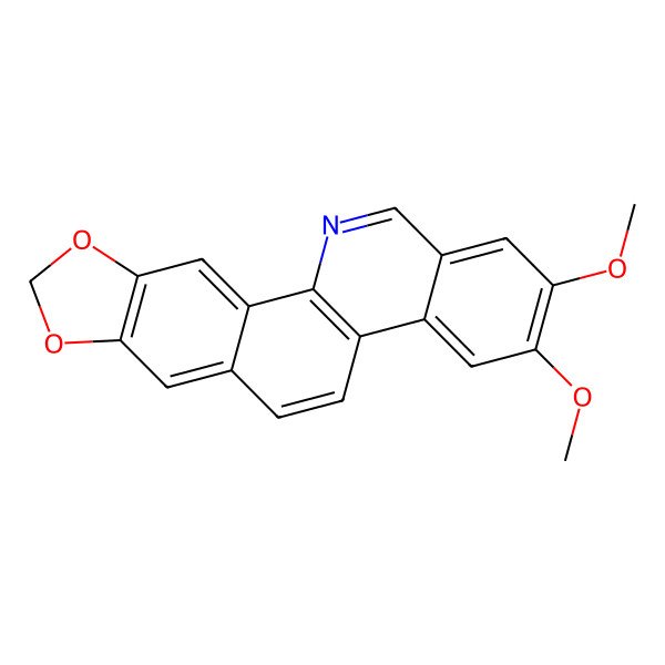 2D Structure of 2,3-Dimethoxy-[1,3]benzodioxolo[5,6-c]phenanthridine