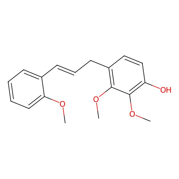 2D Structure of 2,3-Dimethoxy-4-[3-(2-methoxyphenyl)prop-2-en-1-yl]phenol