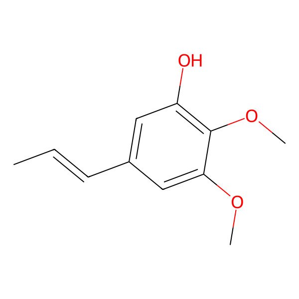 2D Structure of 2,3-Dimethoxy-5-(1-Propenyl)Phenol