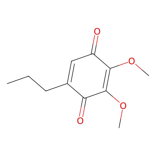 2D Structure of 2,3-Dimethoxy-5-propylcyclohexa-2,5-diene-1,4-dione