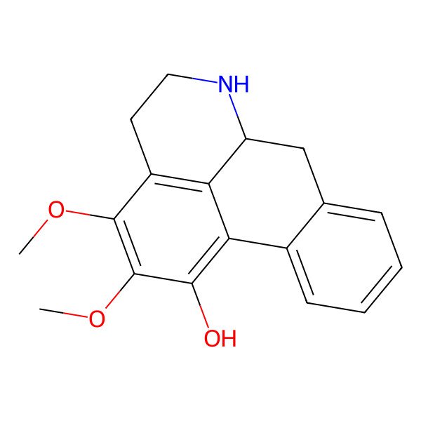 2D Structure of 2,3-dimethoxy-5,6,6a,7-tetrahydro-4H-dibenzo[de,g]quinolin-1-ol