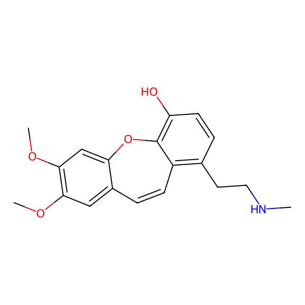 2D Structure of 2,3-Dimethoxy-7-[2-(methylamino)ethyl]benzo[b][1]benzoxepin-10-ol