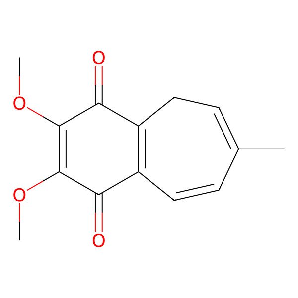 2D Structure of 2,3-dimethoxy-7-methyl-9H-benzo[7]annulene-1,4-dione