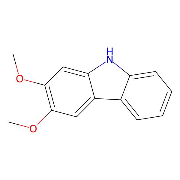 2D Structure of 2,3-Dimethoxy-9h-carbazole