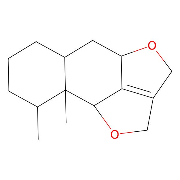 2D Structure of 2,3-Dimethyl-10,14-dioxatetracyclo[7.5.1.02,7.012,15]pentadec-12(15)-ene